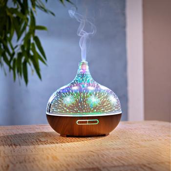 Aroma Diffuser Emotion LED Raumlicht Holz-Optik Farbwechsel