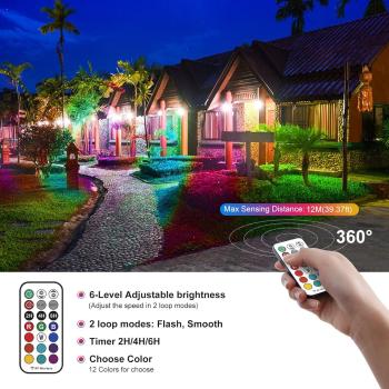 25W RGB Strahler Mit Fernbedienung 2 Modi 12 Farben Memory-Funktion RGB Fluter