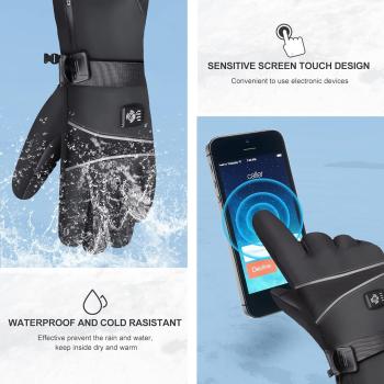 Beheizte Handschuhe Herren Damen Händewärmer Outdoor Winterhandschuhe Größe L