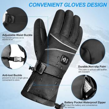 Beheizte Handschuhe Herren Damen Händewärmer Outdoor Winterhandschuhe Größe L