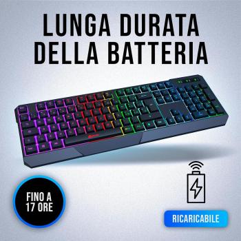 KLIM Chroma Wireless Gaming Tastatur RGB in Schwarz QWERTZ Layout
