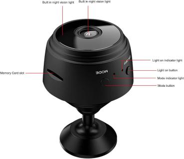 Mini-Überwachungskamera, 1080P HD WiFi Wireless Home Security Cam, Nachtsicht