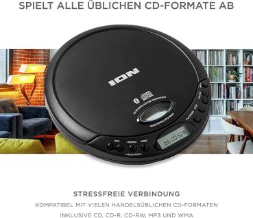 ION CD Go Bluetooth Portable CD Player Discman Diktiergerät inkl. Kopfhörer