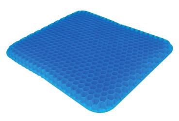 Gel Strukturkissen, blau mit schwarzem Bezug