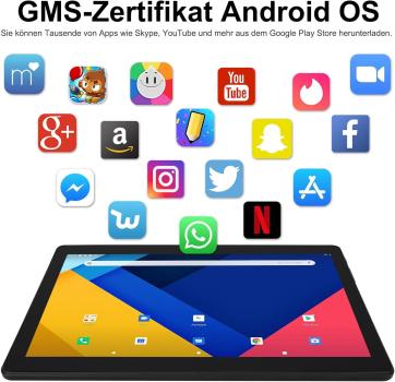 Tablet, 10.1 Zoll Android Tablet PC, 2 GB RAM 32 GB ROM, 1280 x 800 HD IPS, 3G