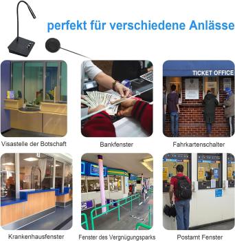 Fenster-Lautsprecher-Gegensprechanlage, zwei-Wege-Gegensprechanlage für Geschäft