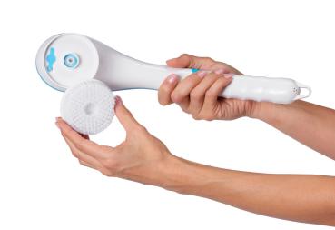 Akku-Körperbürste 5tlg.  Elektrisch Wellness-Bürste Peeling Massage Wasserfest