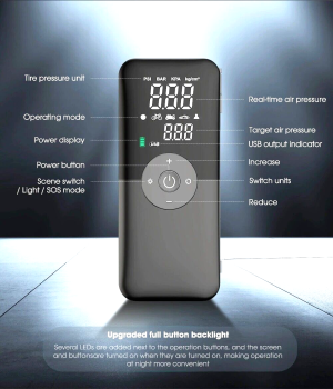Mobiler Kompresser mit vielen Funktionen, ohne Schlauch