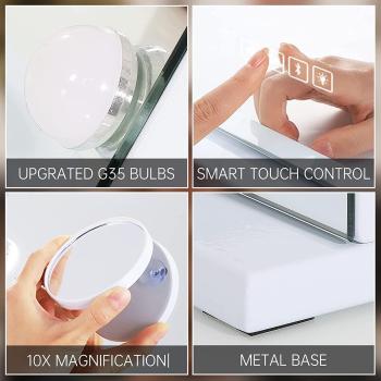 Bluetooth Hollywood Schminkspiegel mit 15 Lichter Touchscreen Badezimmer Spiegel