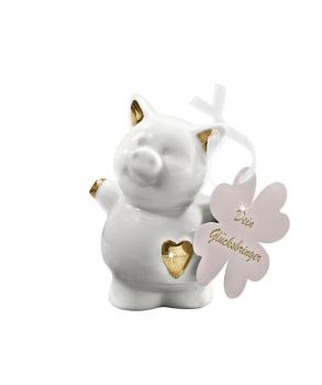 Geschenkset Glücksschwein Glücksbringer Porzellan Geschenk Glück