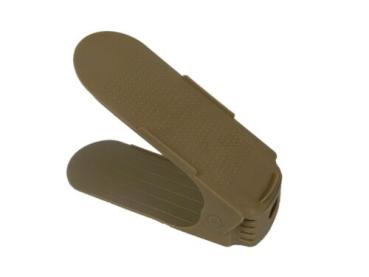 Schuhstapler 5er Set Verstellbare Schuhstapler Schuhhalter Schuhschrank in Braun