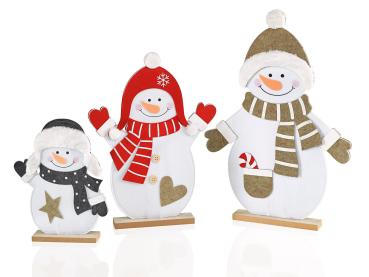 Deko-Figuren „Schneemannfamilie Frosti“ 3er-Set Weihnachtsdeko Advent Deko