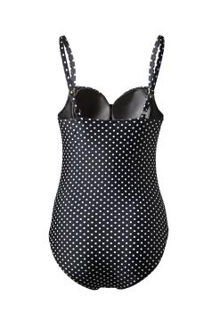 Badeanzug "Slim", Tupfendesign (Größe: XXL) Größe: 52/54