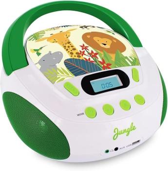 CD-Player für Kinder mit Anschluss für Kopfhörer, AUX, USB und MP3 Dschungel
