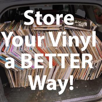 Victrola Holzkiste – Tischalbumhalter und Organizer für alle Schallplatten Braun