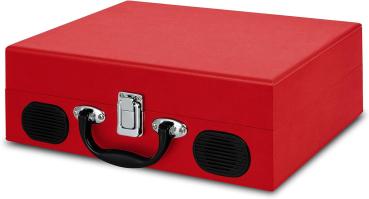 ION Audio Vinyl Transport Tragbarer Retro Kofferplattenspieler in Rot
