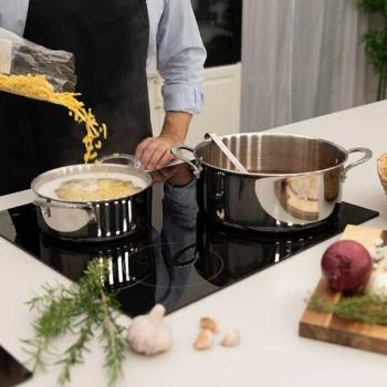 Livington Titan Pot Kochtopf 28 cm / 7L Antihaftbeschichtung Edelstahl Silber