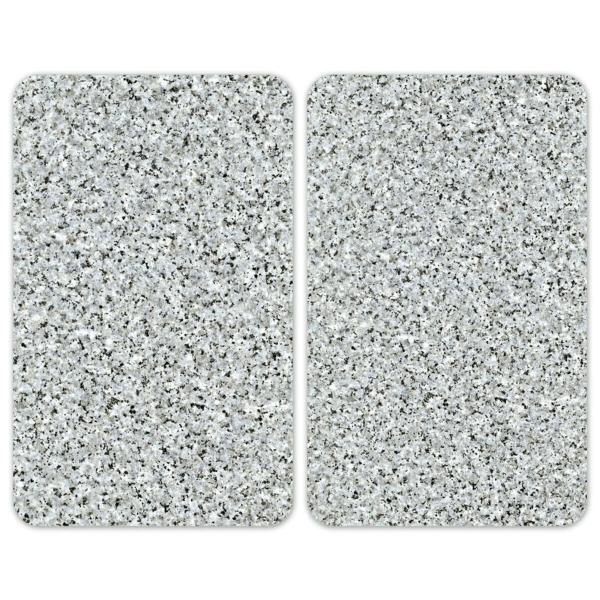 Wenko Glasabdeckplatte Universal Granit-Optik 2er Set, für alle Herdarten