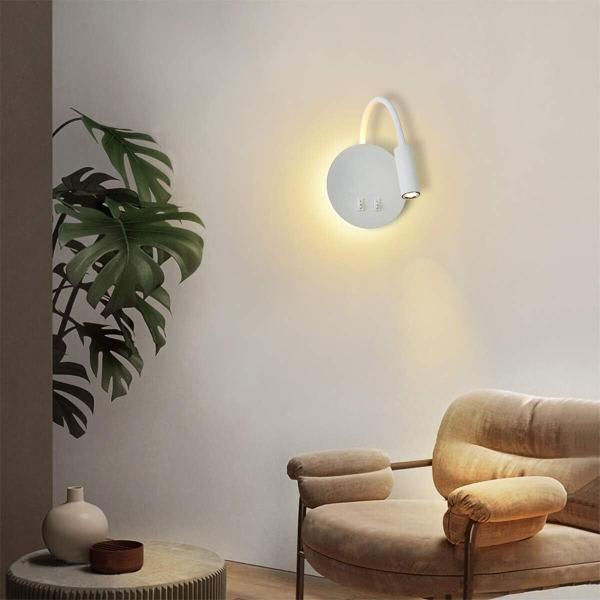 LED leselampe wandlampe mit schalter Modern wandleselampe Bettlampe Wandleuchte