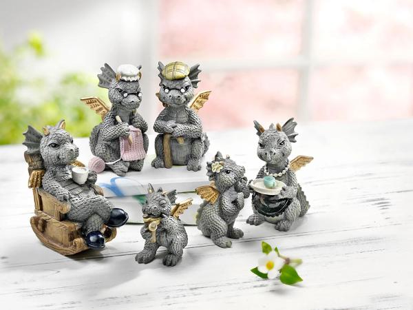 „Dekofiguren "Drachenfamilie" 6-teilig “