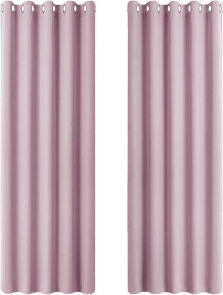 Verdunklungsvorhänge Ösenvorhang Set 228 x 167cm Hellpink Gardinen Wohnzimmer