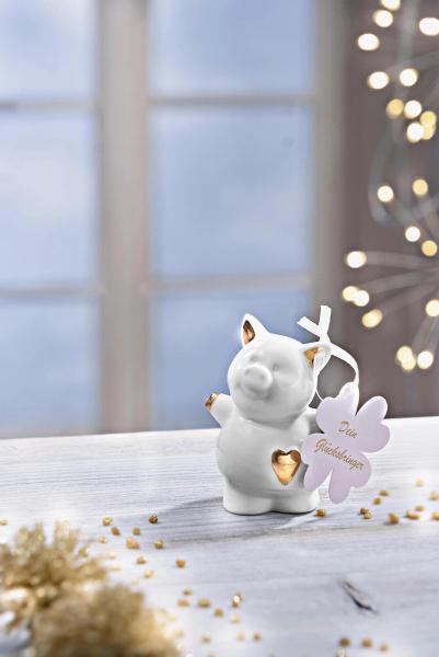 Geschenkset Glücksschwein Glücksbringer Porzellan Geschenk Glück
