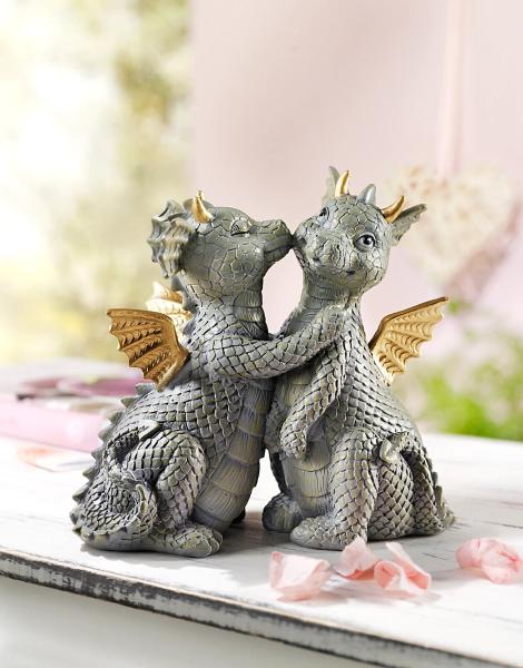 Dekofigur "Drachenpärchen" Deko Dekoration Drachen Deko Wohnungsdeko