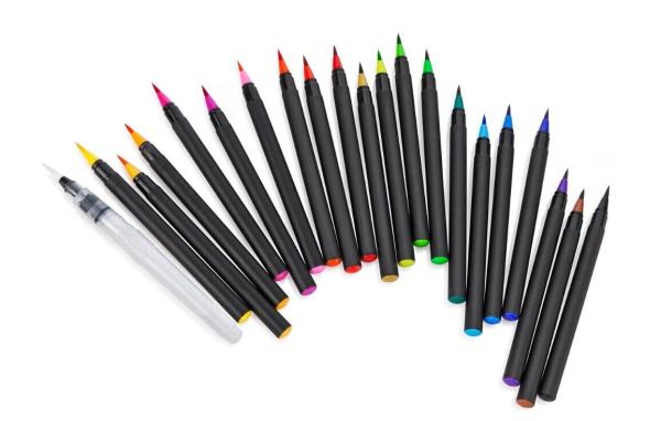 Aquarell-Pinselstift-Set, 21tlg Malstifte Zeichenstifte Buntstifte