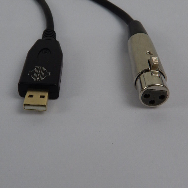 Sontronics USB Mikrofonkabel Adapterkabel, USB-Stecker auf XLR-Buchse 3m
