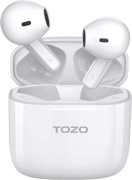 TOZO A3 Bluetooth Kopfhörer, Halb-In-Ear Ohrhörer Bluetooth 5.3, Kopfhörer Weiß