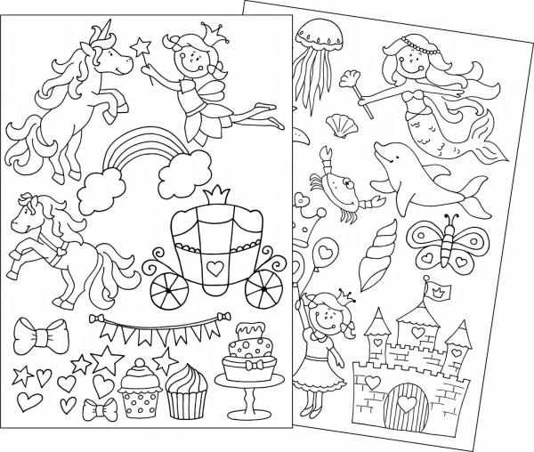 Window Color Set GLITZER-WELT 110-teilig Fentermalfarbe Basteln Kreativ Kinder