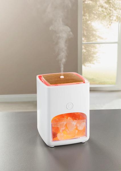 Aroma Diffuser mit echten Salzkristallen Farbwechsel Luftbefeuchter