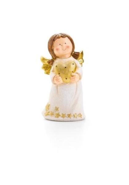 Dekofigur Engel mit LED-Herz Outdoor-Figur Dekoration Weihnachtsdeko Beleuchtung