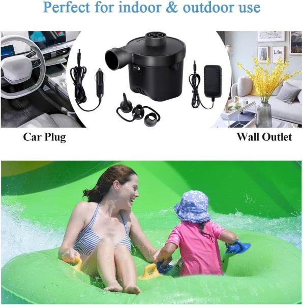 Elektrische Luftpumpe, tragbare Pumpe für Luftbett, Pumpe zum Aufblasen Outdoor
