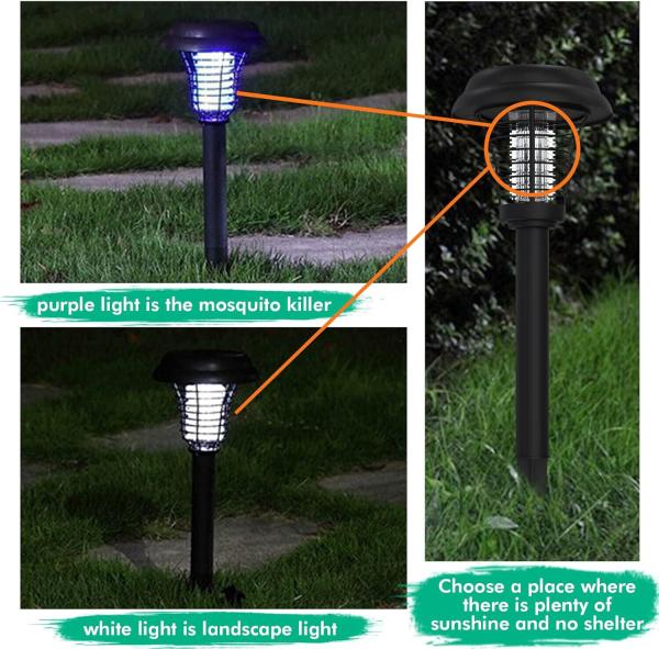 Solar Bug Zapper LED Moskito Killer Outdoor Solar Powered Bug Zapper Licht Lampe