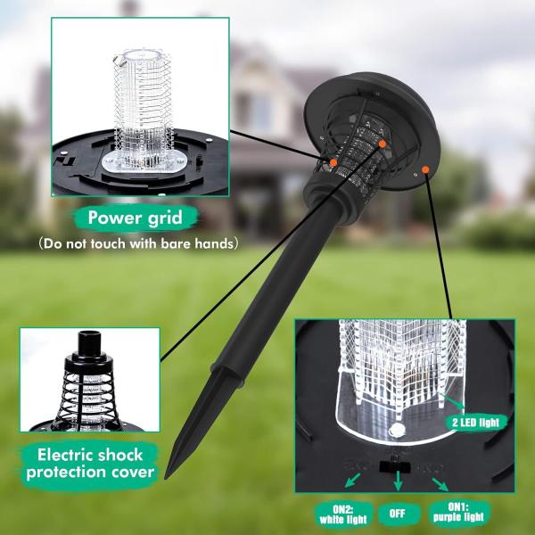 Solar Bug Zapper LED Moskito Killer Outdoor Solar Powered Bug Zapper Licht Lampe