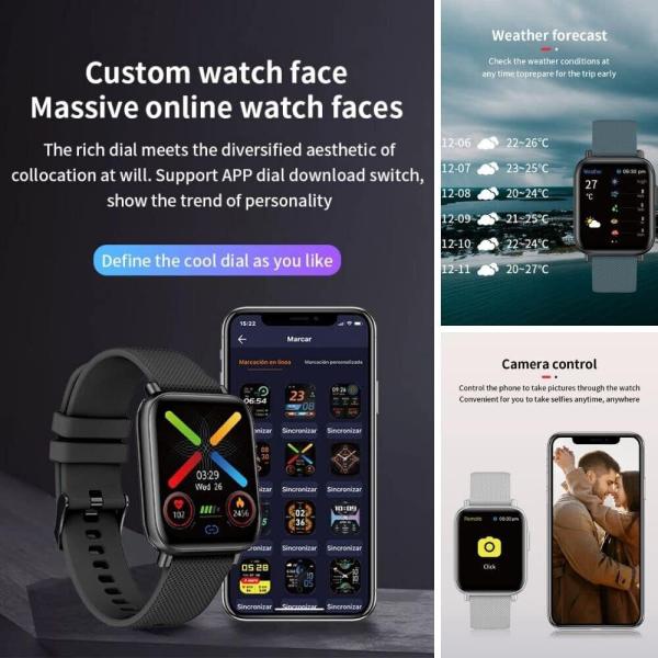 Motivo Smartwatches Smartwatch Für Männer Und Frauen, Fitness Tracker Pulsmesser