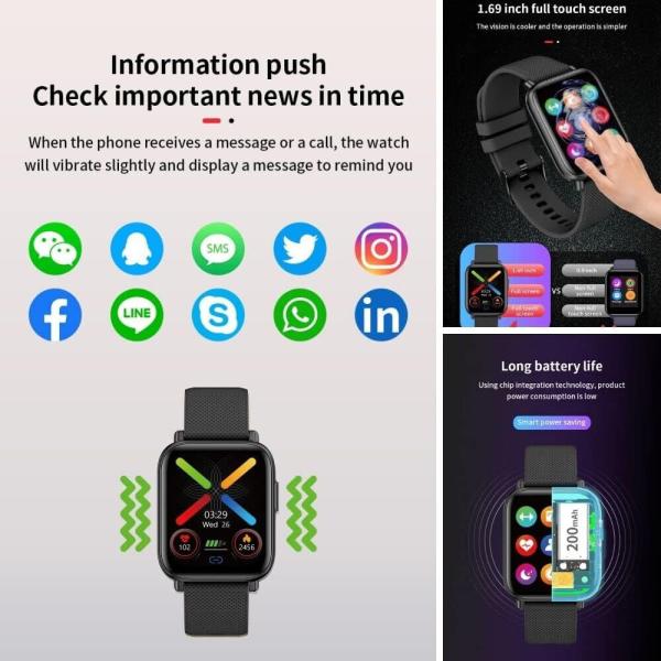 Motivo Smartwatches Smartwatch Für Männer Und Frauen, Fitness Tracker Pulsmesser