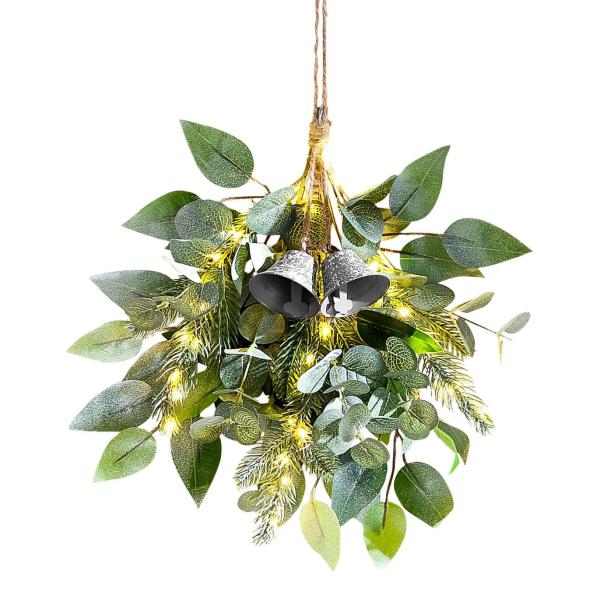 LED-Türschmuck "Bell" Glocken Naturlook Timer-Funktion warmweiß