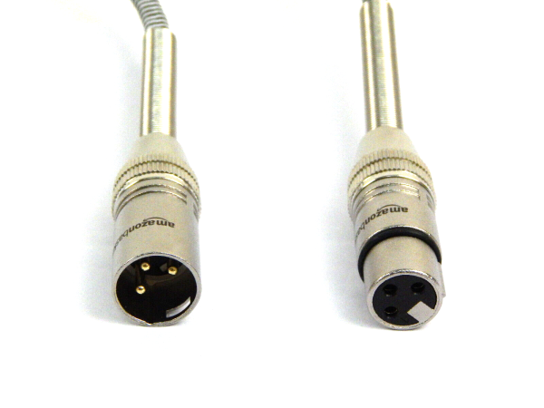 Amazon Basics Mikrofonkabel Microphone Cable 3 Meter Mikrofon Kabel XLR/XLR 3m