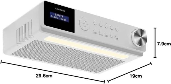 Grundig DKR 1000 BT DAB + Küchenradio mit Bluetooth und DAB + Empfang Weiß