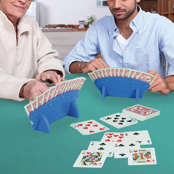 Spielkartenhalter 2er-Set für Jung und Alt geeignet in Blau