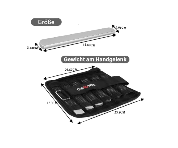 LEKARO Hand- und Fußgewichte zum Training mit Stahlplatten 2er-Set