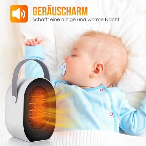 Heizlüfter Energiesparend Kleine Heizung 1200W/600W Heizung Elektrisch Heizen