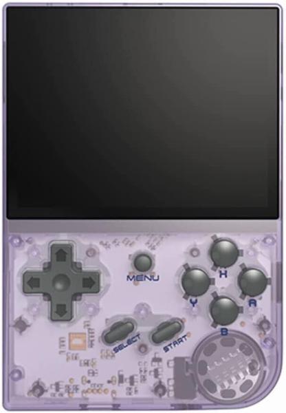 RG35XX Handheld-Spielekonsole, 3,5-Zoll 5470 Spiele Videospielkonsolen 64GB Lila