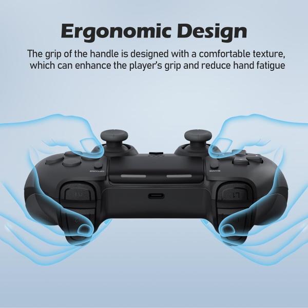 CHEREEKI Controller für PS4, Bluetooth-Controller mit 2 Programmierbaren Tasten