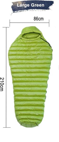 Ultraleichter Camping Schlafsack, grün