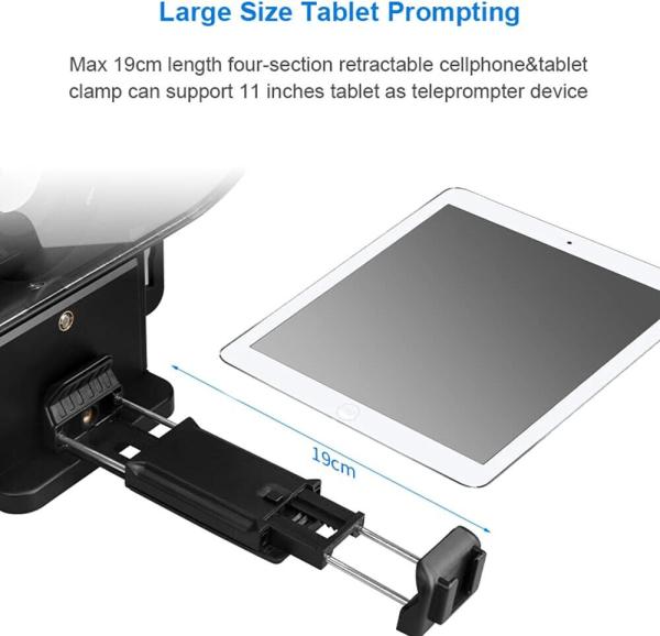 Desview T3 Teleprompter mit Fernbedienung für Smartphone-Tablet, Objektivadapter