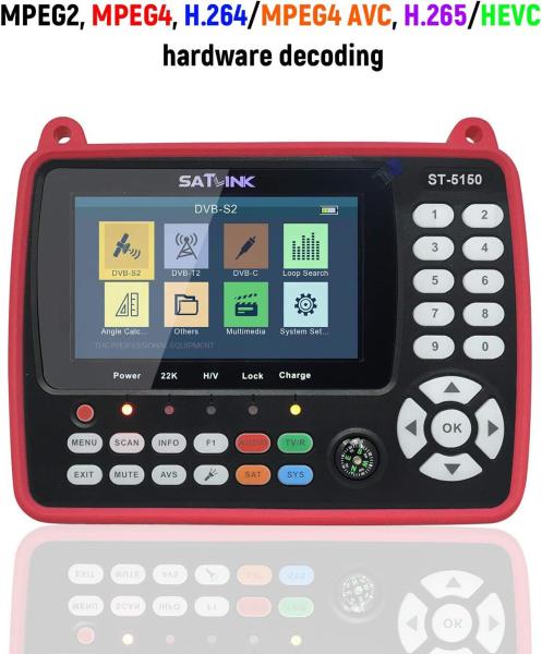 Satfinder Messgerät ST-5150 DVB-S2 / T2 / C COMBO HD Satelliten-TV-Signalfinder