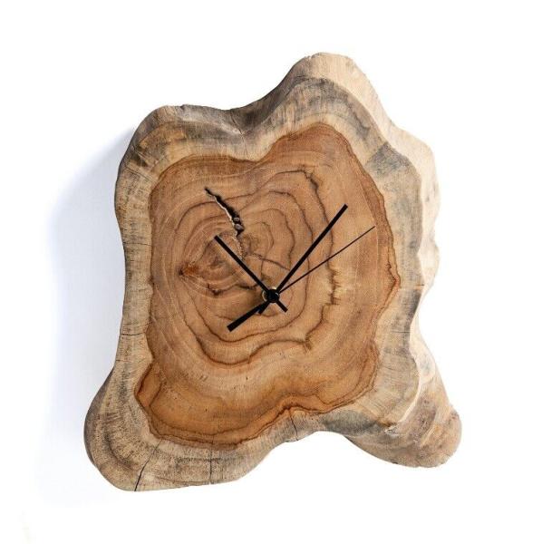 Wanduhr Teakholz Wohnzimmer Wanduhr Ø 30cm Dekouhr Küchenuhr Holz Uhr Holzuhr